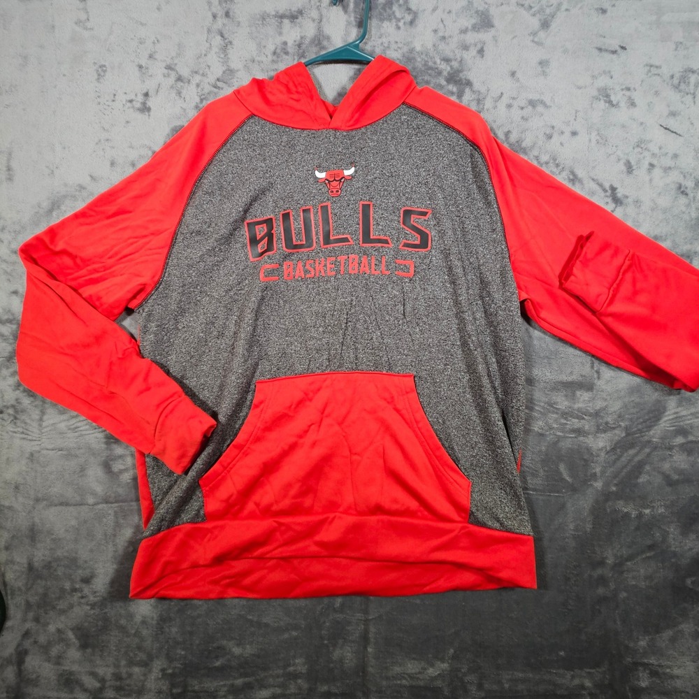 Fanatics‎ Chicago Bulls Hoodie/Pullover Basketball NBA Gray Red Men's Size XL